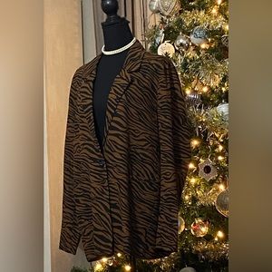Lipslide zebra print blazer